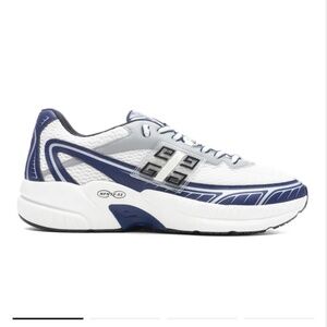 GIVENCHY NFNTY-52 SYNTHETIC LEATHER AND MESH SNEAKERS - NAVY/ WHITE